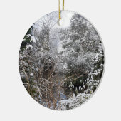 Snowy Trees keramisch siermiddel Keramisch Ornament (Links)
