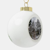 Snowy Trees Keramische Bal Ornament (Links)