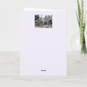 Snowy Trees Kerstmis Kaart (Achterkant)