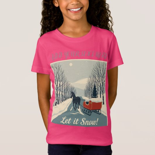 Snowy Trees Kerstmis T-shirt (Voorkant)