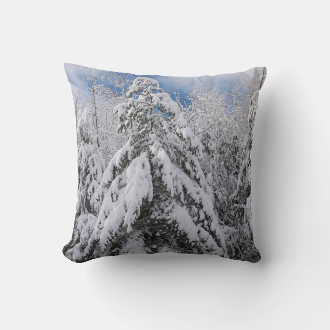 Snowy Trees Kussen (Voorkant)