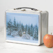 Snowy Trees Metal Lunch Box (In situ)
