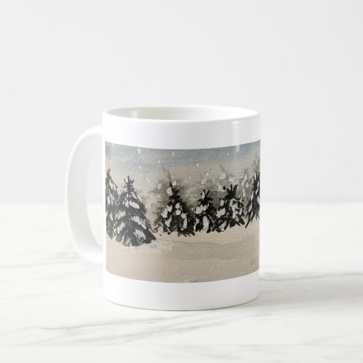 Snowy Trees-Mok Koffiemok (Voorkant links)