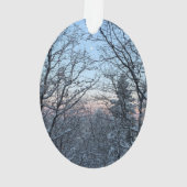 Snowy Trees Ornament (achterkant)