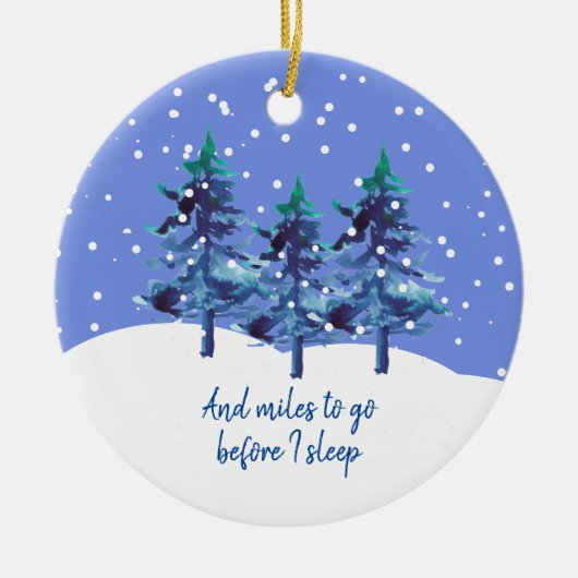 Snowy Trees Ornament Robert Frost (Voorkant)