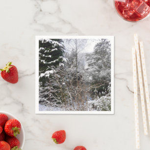 Snowy Trees Paper Servet