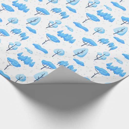 Snowy Trees Pattern Cadeaupapier (Hoek)