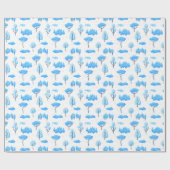 Snowy Trees Pattern Cadeaupapier (Vlak)