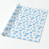Snowy Trees Pattern Cadeaupapier (Uitgerold)