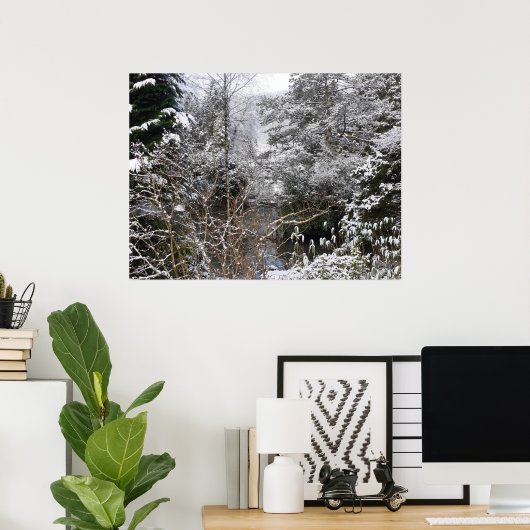 Snowy Trees Poster (Thuiskantoor)
