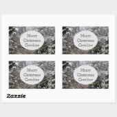 Snowy Trees Rechthoekige Sticker (Vel)