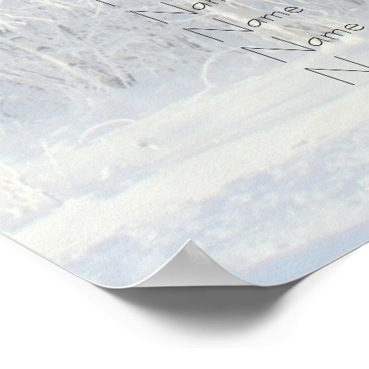 Snowy Trees Seating Chart Poster (Hoek)