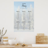 Snowy Trees Seating Chart Poster (Keuken)