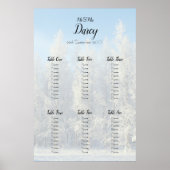 Snowy Trees Seating Chart Poster (Voorkant)