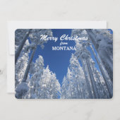 Snowy Trees van Montana Fotosjabloon Feestdagenkaart (Voorkant)