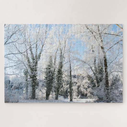 Snowy Trees Winter, 1014 stukken Jigzaag Puzzle Legpuzzel (Horizontaal)