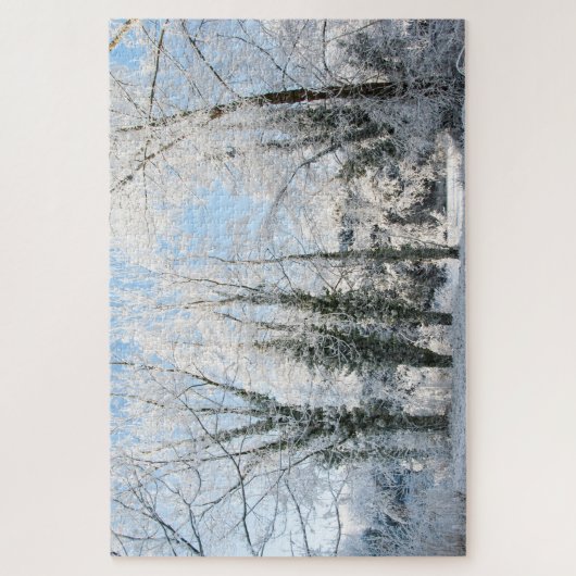 Snowy Trees Winter, 1014 stukken Jigzaag Puzzle Legpuzzel (Verticaal)