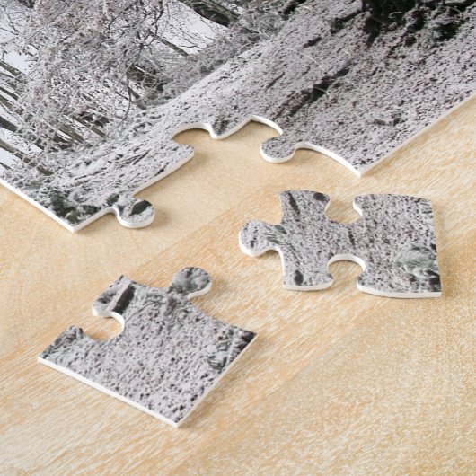 Snowy Trees - Winter Woodland Snowscene - Legpuzzel (Zijkant)