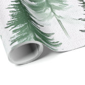 Snowy Trees Wrapping Paper Cadeaupapier (Rol Hoek)
