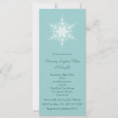 Snowy Turquoise Baby shower Invitation Kaart (Voorkant)