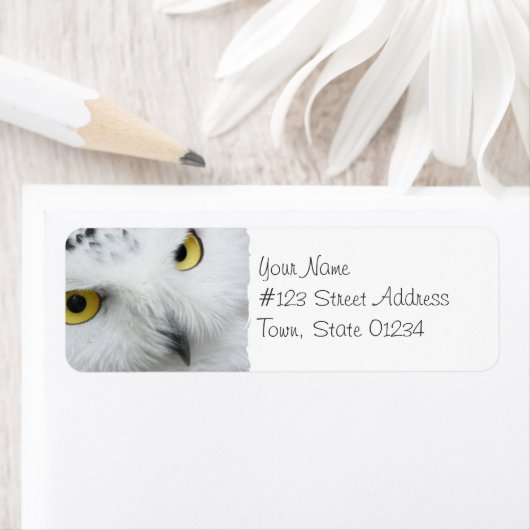 Snowy Uil Foto Mailing Labels (Insitu)