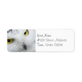 Snowy Uil Foto Mailing Labels (Voorkant)