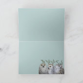 Snowy uilt op een waterkaart feestdagen kaart (Binnen)