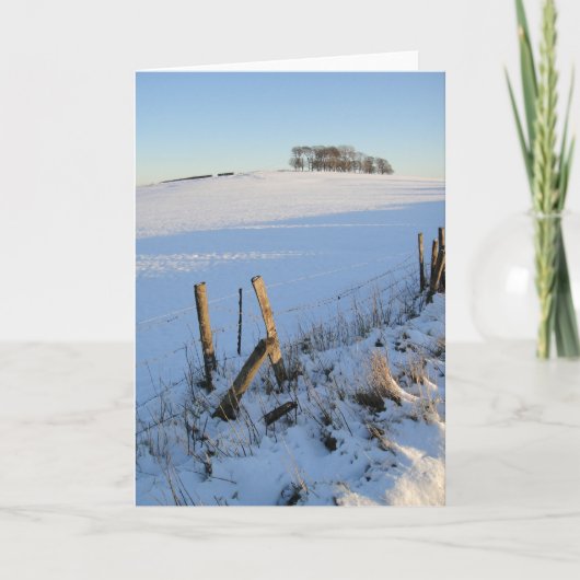 Snowy uitzicht card feestdagen kaart (Voorkant)