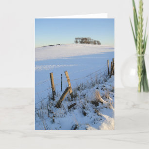 Snowy uitzicht card feestdagen kaart