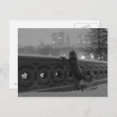 Snowy-Uitzicht vanaf Bow Bridge Briefkaart (Voorkant / Achterkant)