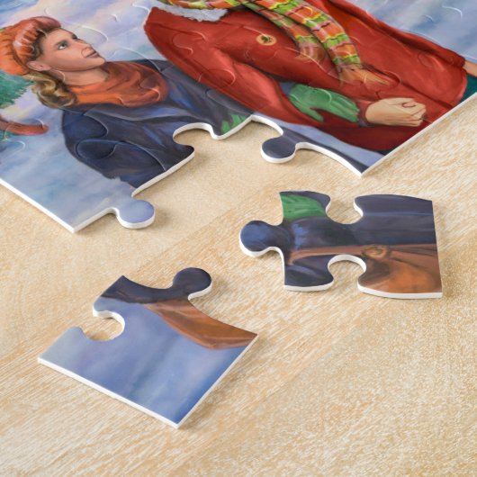 Snowy-vakantiestad Legpuzzel (Zijkant)