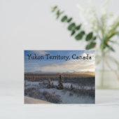 Snowy vanmiddag; Yukon Territory, Canada Briefkaart (Staand voorkant)