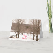 Snowy Vermont Collega Medewerker Werknemer Feestdagen Kaart (Voorkant)