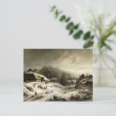 Snowy Village and Landscape Briefkaart (Staand voorkant)