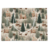 Snowy Village Cream Groot Cadeauzakje (Voorkant)