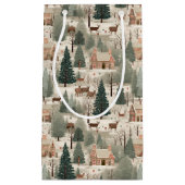 Snowy Village Cream Klein Cadeauzakje (Voorkant)