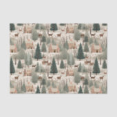 Snowy Village Cream Tissuepapier (Voorkant)