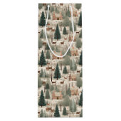 Snowy Village Cream Wijn Cadeautas (Achterkant)