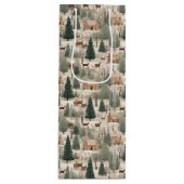 Snowy Village Cream Wijn Cadeautas (Voorkant)