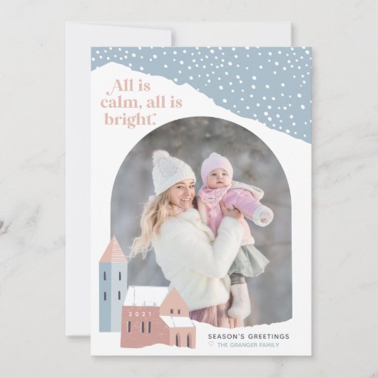 Snowy Village | Foto Holiday Kaart (Voorkant)