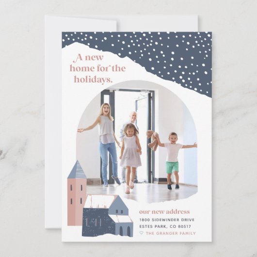 Snowy Village | Fotovakantiebeweging Aankondiging (Voorkant)