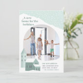 Snowy Village | Fotovakantiebeweging Aankondiging (Staand voorkant)