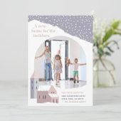 Snowy Village | Fotovakantiebeweging Aankondiging (Staand voorkant)