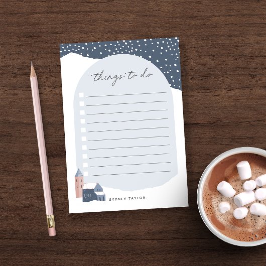 Snowy Village , gepersonaliseerd om List te maken Post-it® Notes