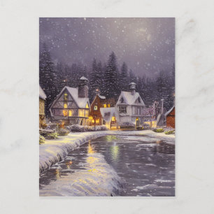 Snowy Village Graphic Briefkaart