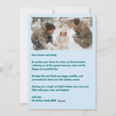 Snowy Village Illustration Cute CUSTOM Photo Feestdagenkaart (Achterkant)