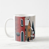 Snowy village, ingericht voor de kerst - Koffie Mo Koffiemok (Links)