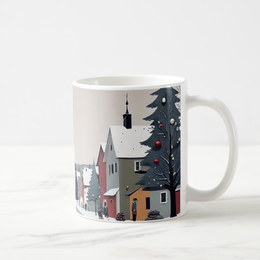 Snowy village, ingericht voor de kerst - Koffie Mo Koffiemok (Rechts)