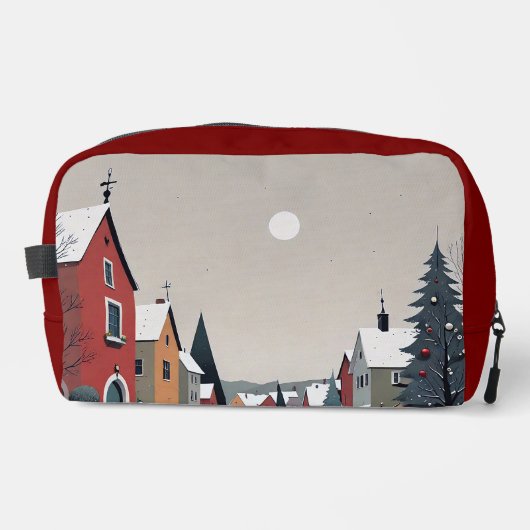 Snowy village, ingericht voor kerst-toilettas toilettasje (Voorkant)