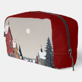 Snowy village, ingericht voor kerst-toilettas toilettasje (Rechterhoek)